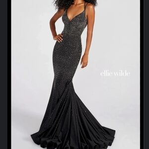 Ellie Wilde Glittering Black Gown